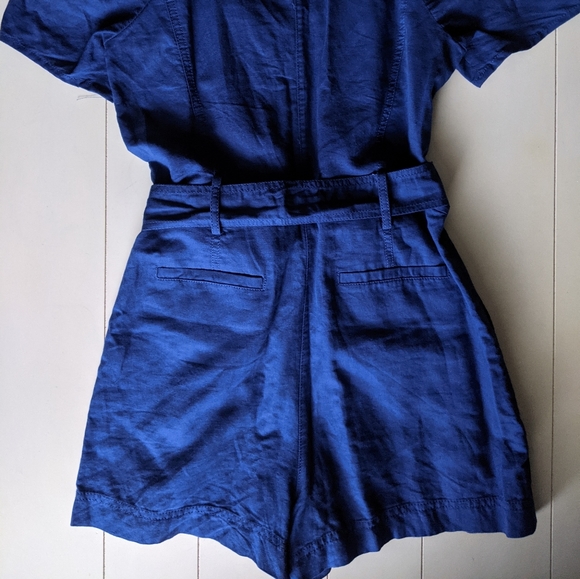 Banana Republic Linen-Cotton Puff-Sleeve Romper - Picture 3 of 8